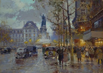 EC place de la republique 2 Parisian Oil Paintings